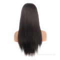 Brazilian virgin hair lace front wig with light yaki straight texture of 1b# color in big discount